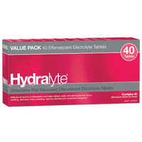 Hydralyte Strawberry Kiwi Flavoured Effervescent Electrolyte Tablet 40 Pack