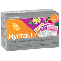 Hydralyte Fruity Bliss Multi-Flavour Electrolyte Powder 24 Sachets 