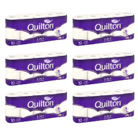 Quilton Toilet Roll White 3Ply 10 Rolls [Bulk Buy 6 Units]