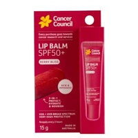 Cancer Council Lip Balm SPF50+ Berry Bliss 15g
