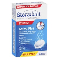 Steradent Active Plus Denture Cleansing 48 Tablets 