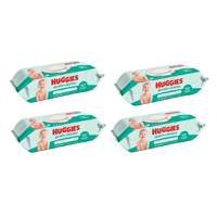 Huggies Thick Fragrance Free Baby Wipes 80 Pack [Bulk Buy 4 Units]