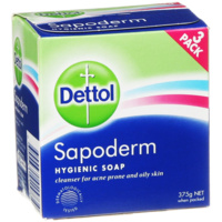 Dettol Sapoderm Hygienic Soap 375g (3 Pack)