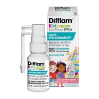 Difflam Kids 6+ Years Sore Throat Spray Anti-Inflammatory Strawberry 30ml