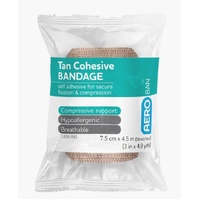 Aeroban Tan Cohesive Bandage 7.5cm x 4.5m
