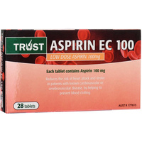 Trust Aspirin EC Aspirin 100mg 28 Tabs