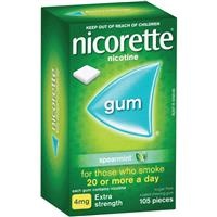 Nicorette Gum 4mg Spearmint 105 Pieces