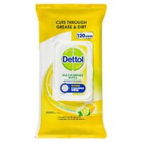 Dettol Multipurpose Wipes Lemon Lime Burst 120 wipes