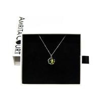Amrita Court Aroma Necklace White Gold Planet Aurum Verdant (Golden Green) + Purify Essential Oil 10ml Pk