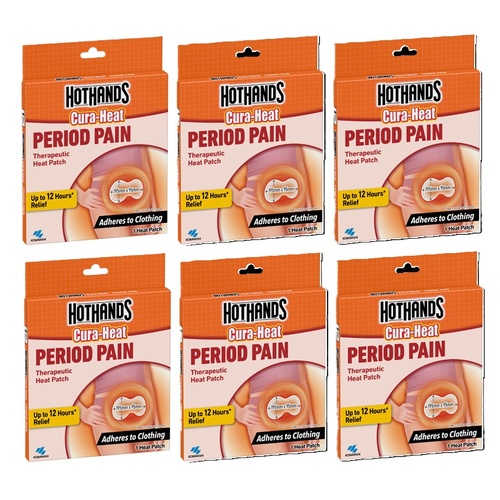 HotHands Cura-Heat Period Pain Therapeutic Heat Patch [Bulk Buy 6 Units]