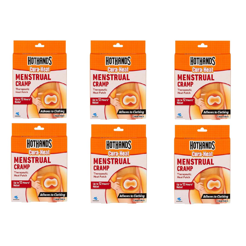 HotHands Cura-Heat Menstrual Cramp Therapeutic Heat Patch [Bulk Buy 6 Units]