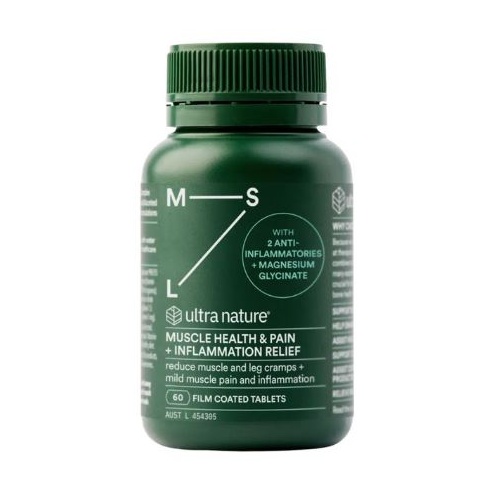 Ultra Nature Muscle Health & Pain + Inflammation Relief 60 Tablets