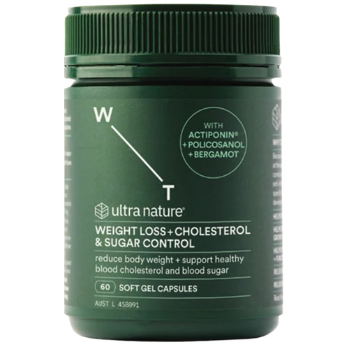 Ultra Nature Weight Loss + Cholesterol & Sugar Control 60 Capsules