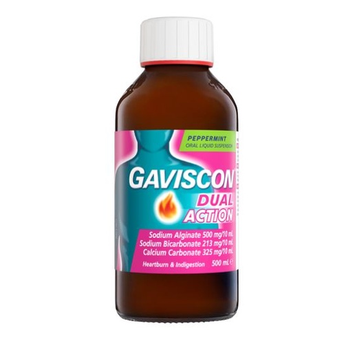 Gaviscon Liquid Dual Action Peppermint 500ml