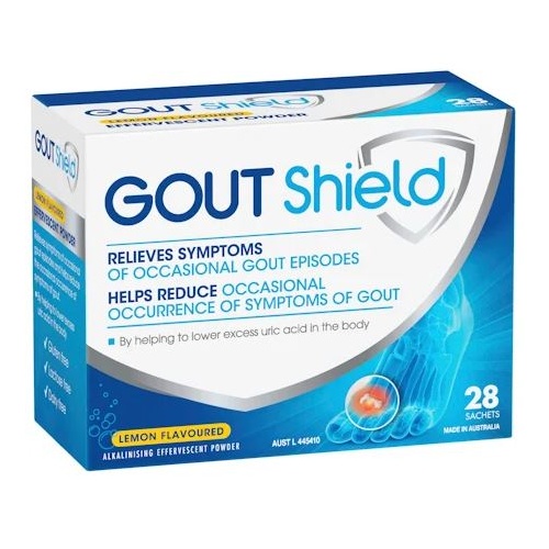 Gout Shield Effervescent Lemon Flavoured Sachets 3.2g [28 Pack]