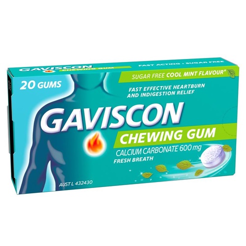 Gaviscon Chewing Gum Cool Mint 20 Pack 