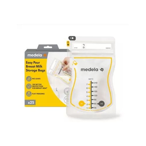 Medela Breast Milk Easy Pour Storage Bags 180ml 25 Pack