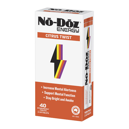 No Doz Energy Citrus Twist 40 Effervescent Tablets