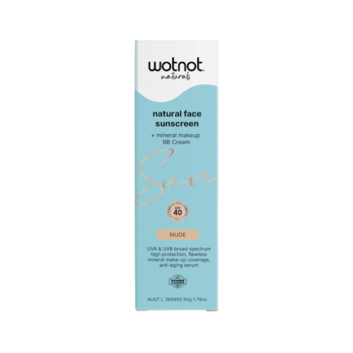 Wotnot Natural Zinc Sunscreen & BB+ Cream Nude 50g