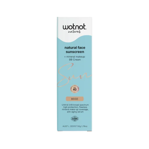 Wotnot Natural Zinc Sunscreen & BB+ Cream Beige 50g