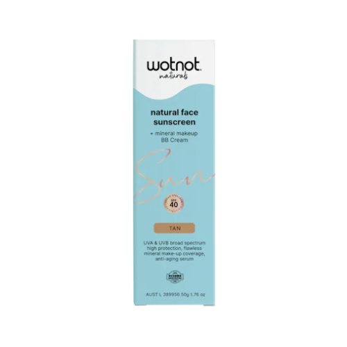 Wotnot Natural Zinc Sunscreen & BB+ Cream Tan 50g