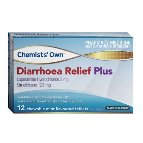 Chemists' Own Diarrhoea Relief Plus 12 Tablets (S2)