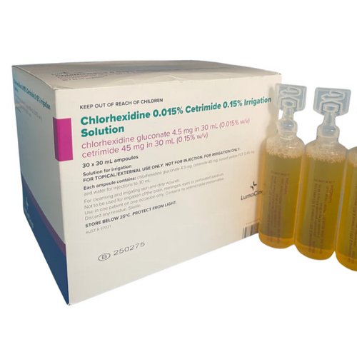 Chlorhex Cetrimide 0.15% 30ml Ampoules x30