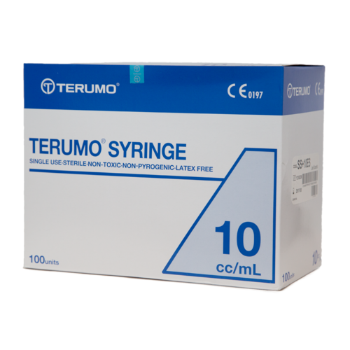 Terumo 100 x 10ml Syringes Slip Tip