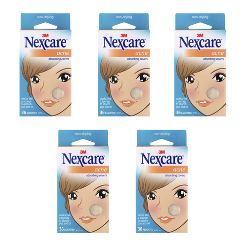 Nexcare Acne Cover Assorted 36 Pack [Bulk Buy 5 Units]