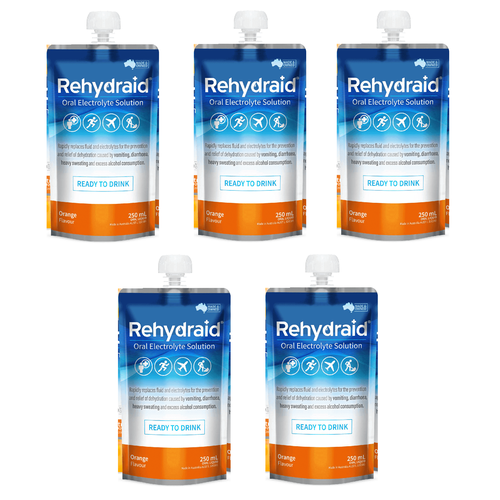 Rehydraid Ready To Drink Orange 250ml [Bulk Buy 5 Units]