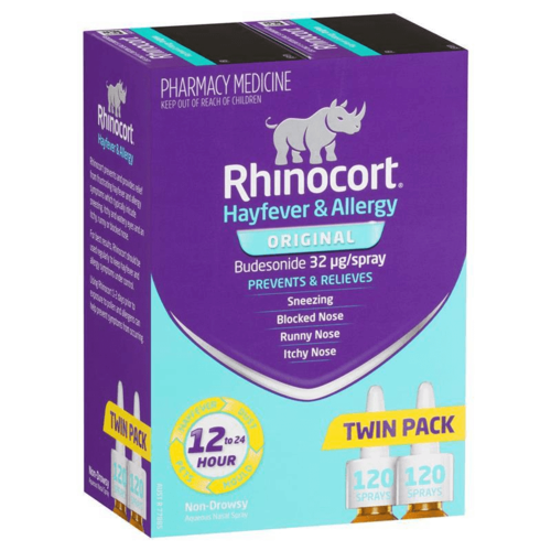Rhinocort Hayfever & Allergy Original 32mcg Nasal Spray Twin Pack 2 x 120 Doses (S2)