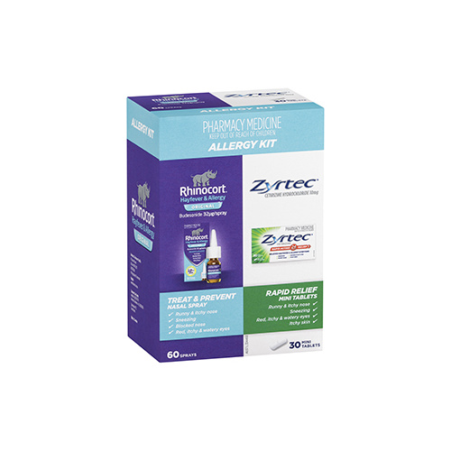 Zyrtec Tablets 30 & Rhinocort Nasal Spray 60 Kit (S2)