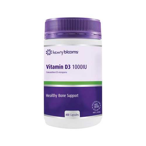 Henry Blooms Vitamin D3 1000 IU 400c