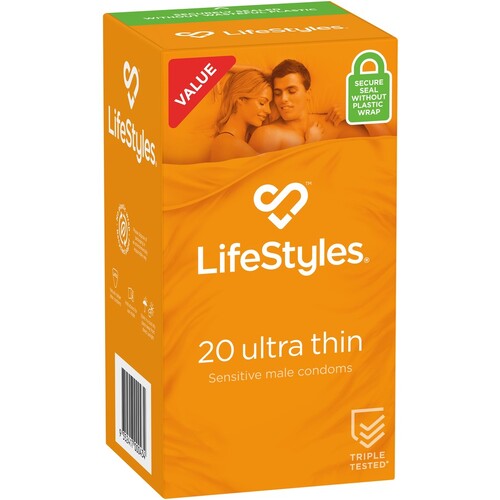 Lifestyles Ultra Thin Condoms 20 Pack