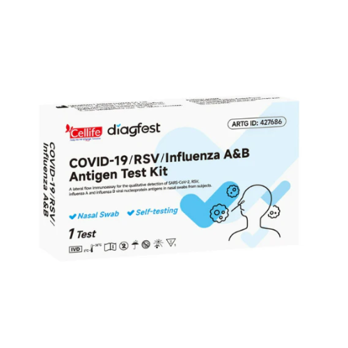 Cellife COVID-19/RSV/Influenza A&B Antigen Test Kit 1 Pack