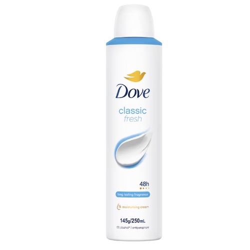 Dove Antiperspirant Deodorant Classic Fresh 250 ml