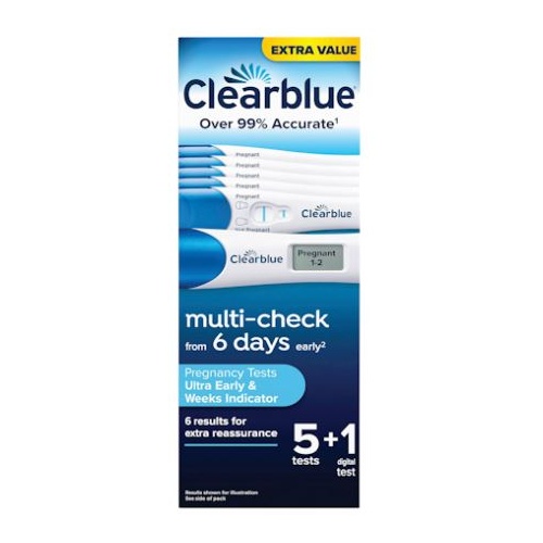 Clearblue Ultra Early Multi Check & Date Combo Pregnancy Tests | 6 Tests