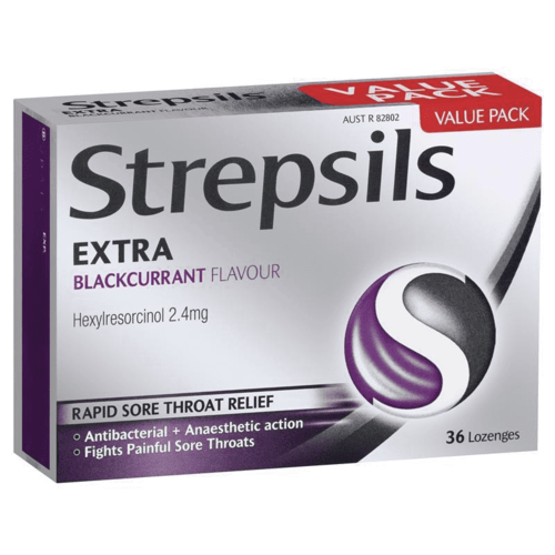 Strepsils Extra Lozenges Blackcurrant 36 Pack