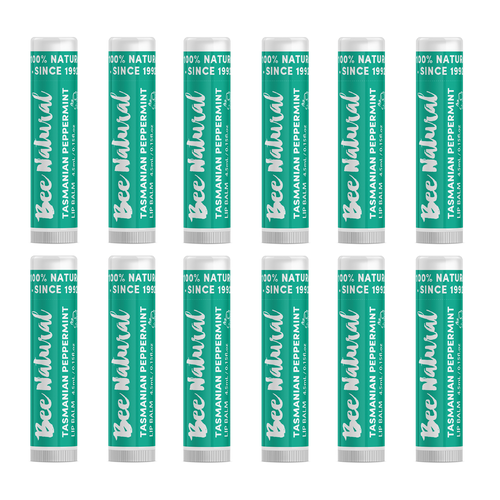 Bee Natural Lip Balm Stick Peppermint 4.5ml [Bulk Buy 12 Units]