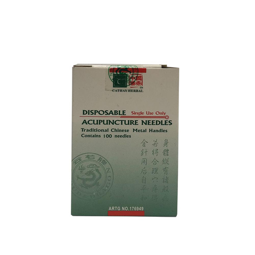 Cathay Herbal Acupuncture Cloud & Dragon Disposable Needles 0.18 x 25mm (with guide tube) 100 Pack