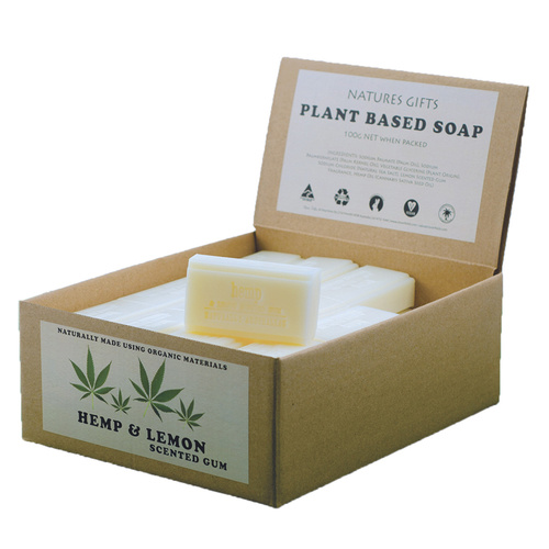 Clover Fields Hemp and Lemon Scented Gum 100g [Bulk Buy 36 Units]
