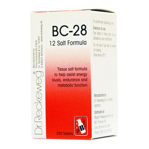 Dr. Reckeweg Schuessler BioChemic Tissue Salt BC-28 (12 Salt Formula) 200 Tablets