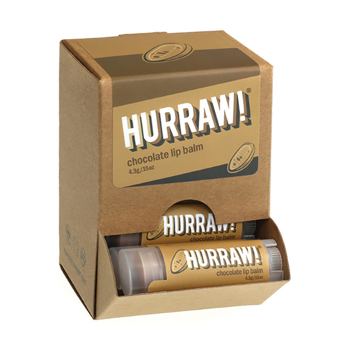 Hurraw! Organic Lip Balm Chocolate 4.8g [Bulk Buy 24 Units]
