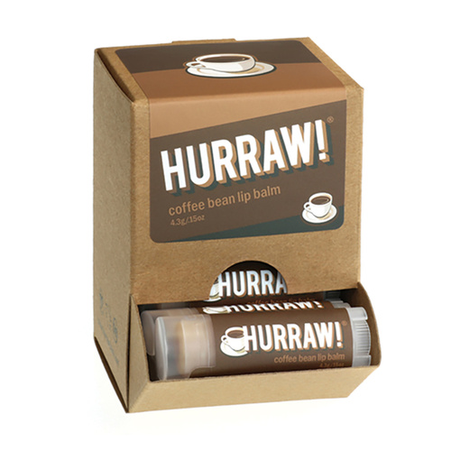 Hurraw! Organic Lip Balm Coffee Bean 4.8g [Bulk Buy 24 Units]