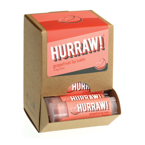 Hurraw! Organic Lip Balm Grapefruit 4.8g [Bulk Buy 24 Units]