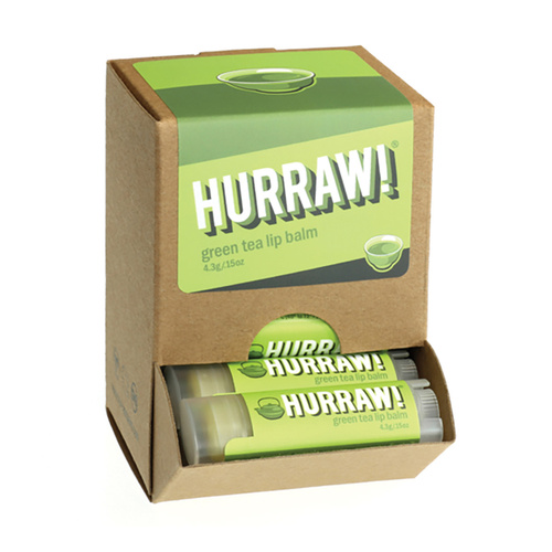 Hurraw! Organic Lip Balm Green Tea 4.8g [Bulk Buy 24 Units]
