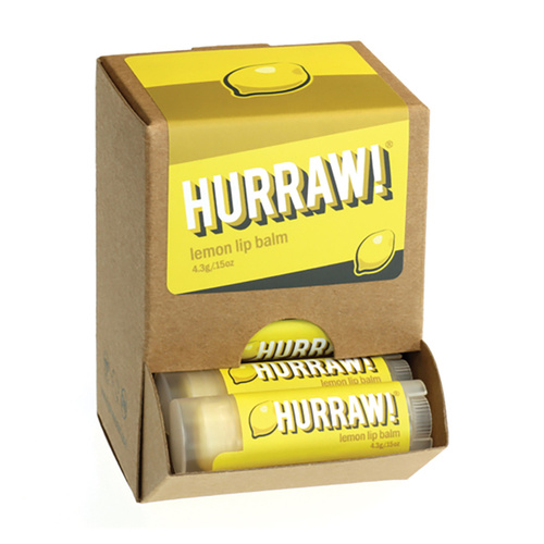 Hurraw! Organic Lip Balm Lemon 4.8g [Bulk Buy 24 Units]