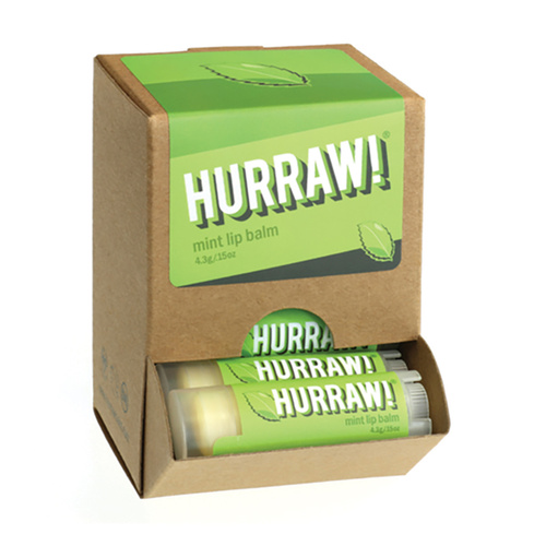 Hurraw! Organic Lip Balm Mint 4.8g [Bulk Buy 24 Units]
