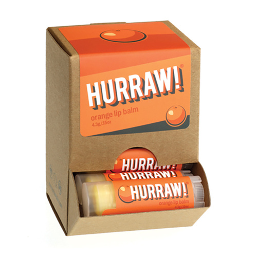 Hurraw! Organic Lip Balm Orange 4.8g [Bulk Buy 24 Units]
