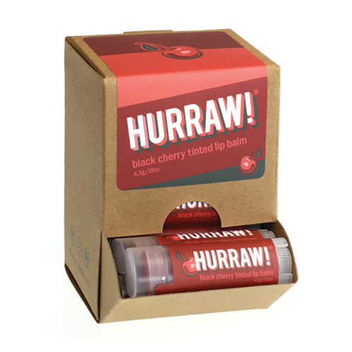 Hurraw! Organic Lip Balm Tinted Black Cherry 4.8g [Bulk Buy 24 Units]